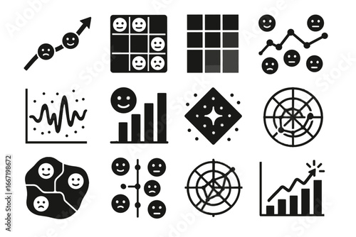 Heatmap flare panel pattern timeline vector data icons pulse emotion behavior analytics