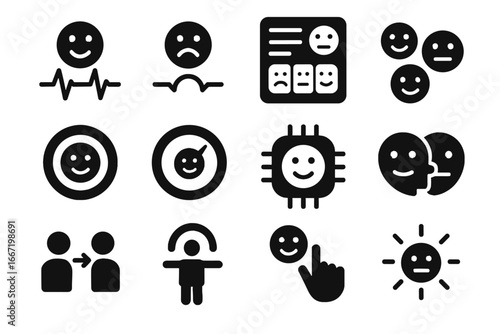 User icon vector frown rating recognition tool feedback sync sentiment flare icons