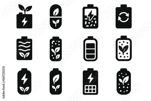 Hydrogen pack icon cell eco energy vector bio microbial fuel battery friendly