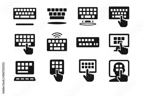 Keys control typing panel futuristic interface vector icon numeric digital holographic