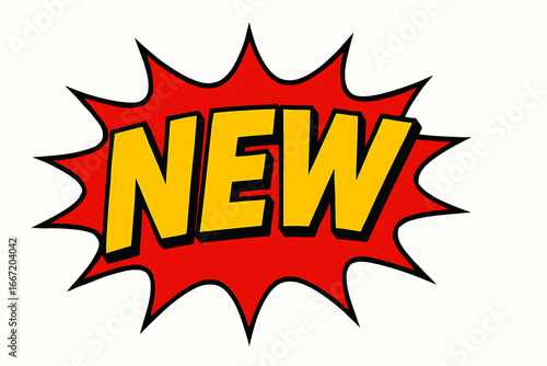 Comic Style New Announcement Design.