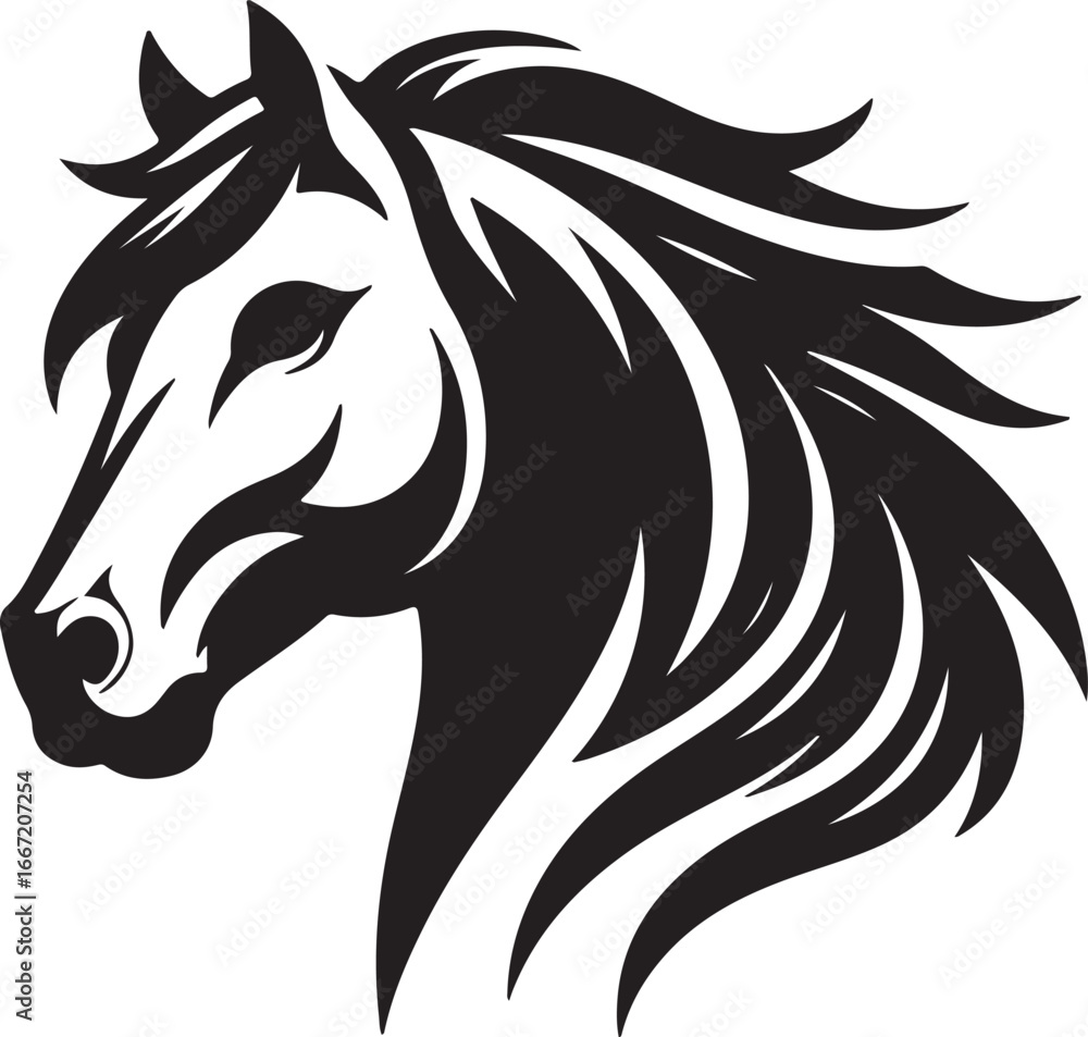 Fototapeta premium A horse silhouette vector