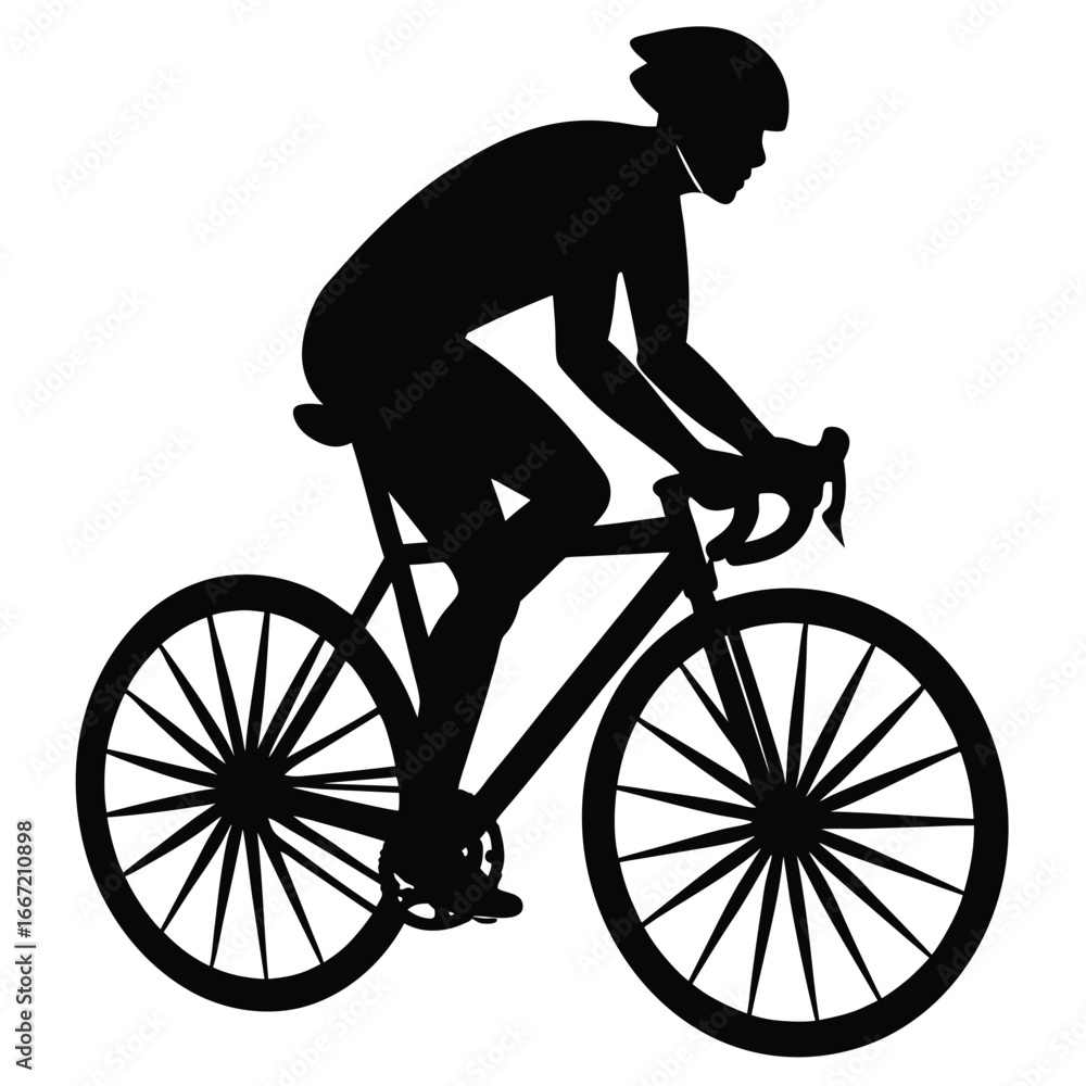 Fototapeta premium cyclist silhouette vector art design