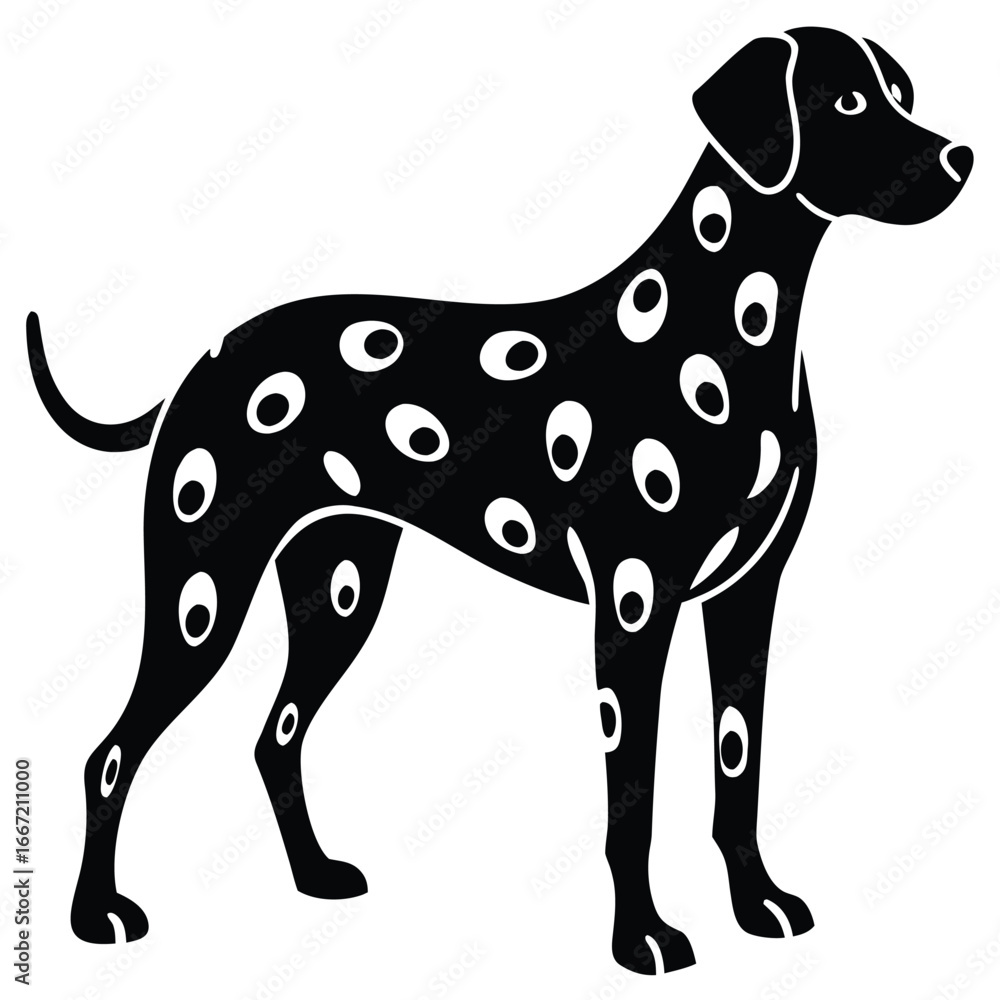 Fototapeta premium dalmatian silhouette vector art design
