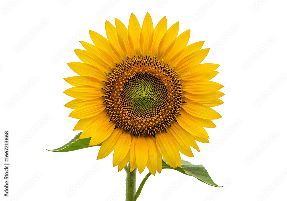 Fototapeta premium A vibrant sunflower, with its rich yellow petals and dark center, stands out against a bold black backdrop.