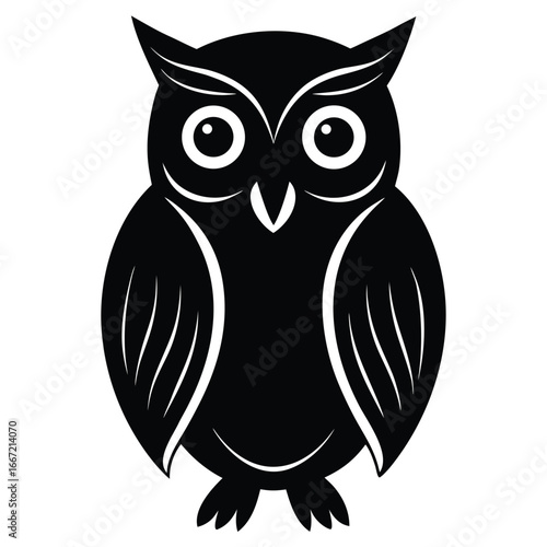 owl silhouette vector art design