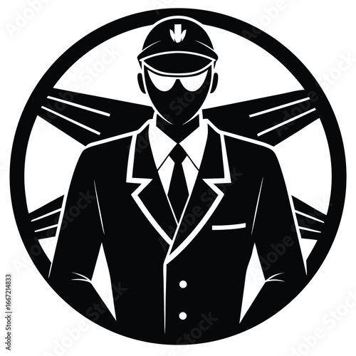 pilot silhouette vector art design