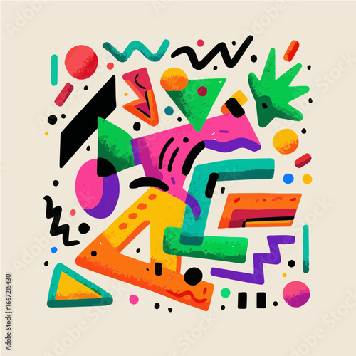 8 Neon Tropical Vector Icons – Energetic Dancehall Vibe Illustration