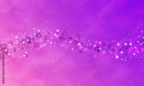 Pink abstract background with stars.