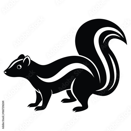 skunk silhouette vector art design