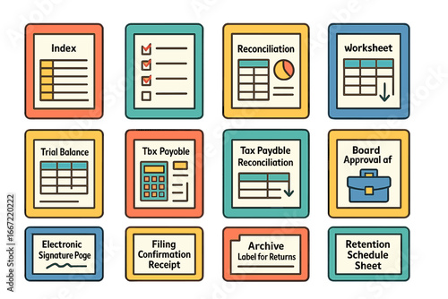 Finance, business outline icon set. tax, accounting, management icons linear collection