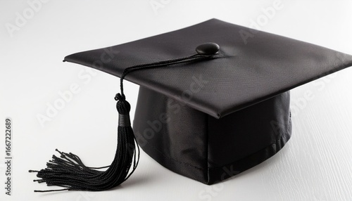 Graduation Cap on White Background