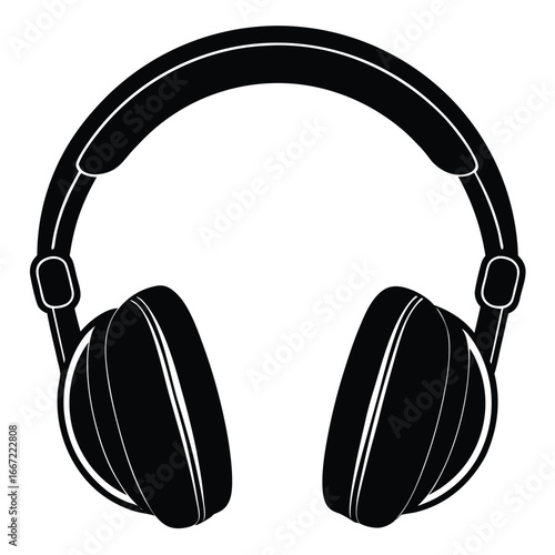 Wallpaper Mural headphones silhouette vector art design Torontodigital.ca