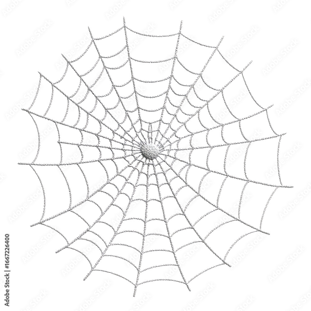 Fototapeta premium Spider Web Isolated on Black Background for Halloween Design