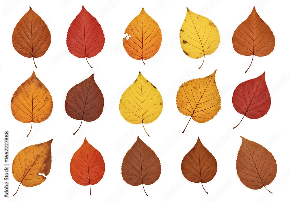 Obraz premium A graphic design featuring a repeating pattern of autumn leaves in various shades of orange, red, and yellow against a black background.