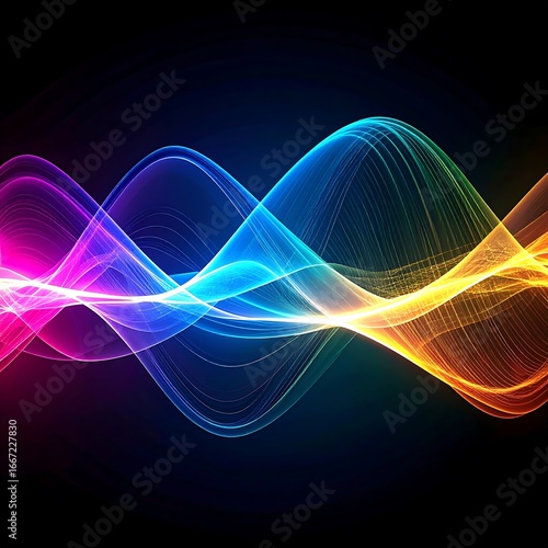 Abstract colorful wave design