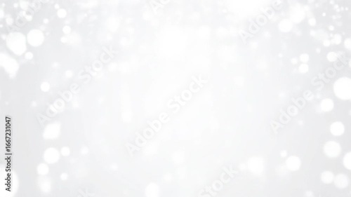 Abstract White Background with Sparkling Bokeh Lights Blurry Festive Backdrop for Celebrations and Holidays Design and Decoration in Simple Modern Style