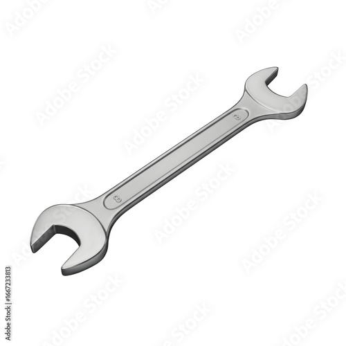 Wrench PNG File – Realistic Steel Tool Illustration – Isolated on Transparent Background PNG for DIY, Garage, and Home Improvement