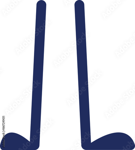 Cute pair of legs vector illustration