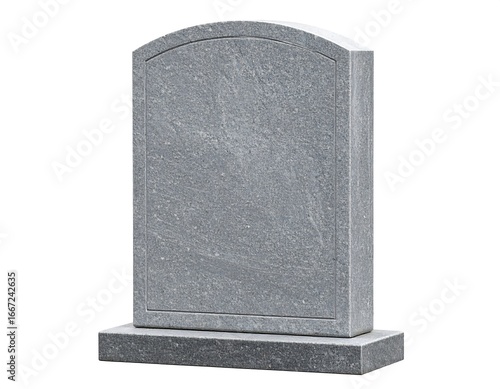 Gray granite headstone