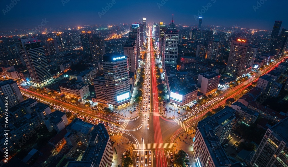 Fototapeta premium Stadt bei Nacht