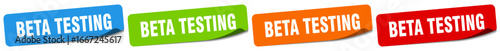 beta testing sticker. beta testing sticker set on white background