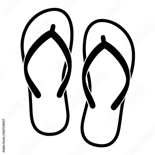 Summer Style: Vector Illustration of a Pair of Flip-Flops