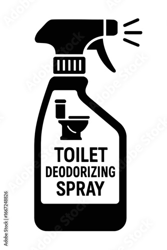 Toilet Deodorizing Spray Bottle Vector for Restroom Cleaning and Hygiene