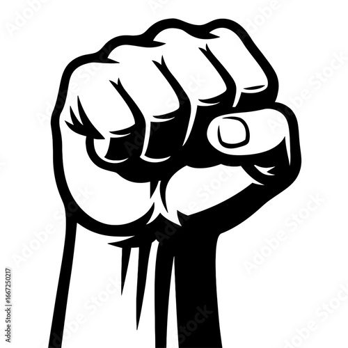 A Raised Clenched Fist, Representing Power, Protest, and Solidarity
