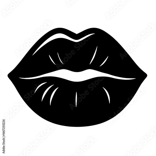 A Pair of Full Lips, Symbolizing Kissing, Beauty, and Seduction