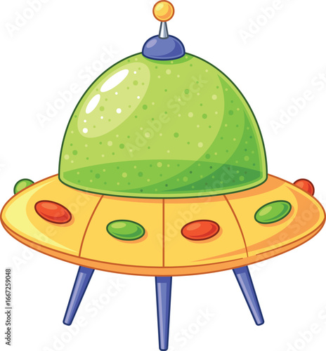 Fantasy ufo apparatus vector illustration