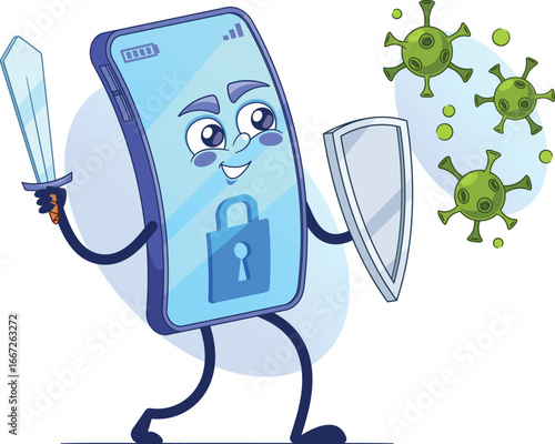Blocked smartphone attacking viral spyware