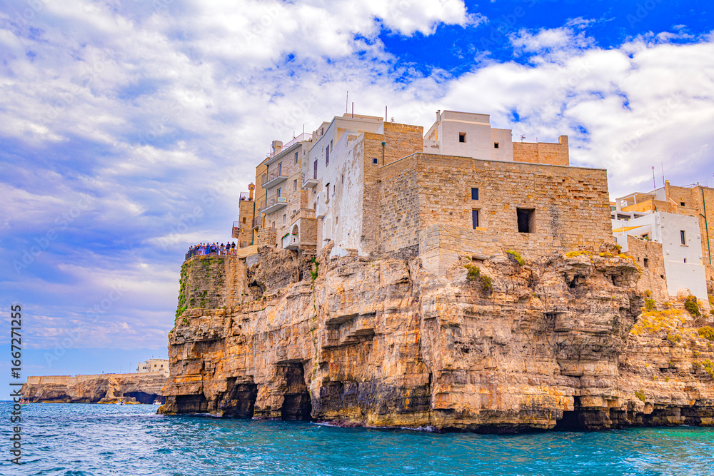 Fototapeta premium Polignano a mare in Apulia Puglia region in south Italy