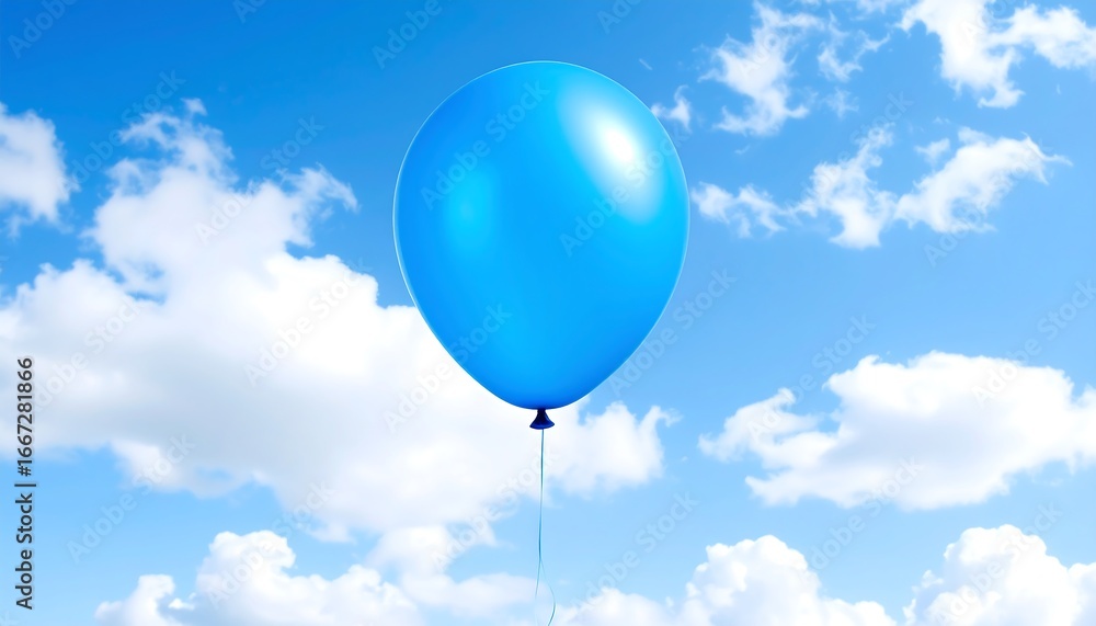 Obraz premium Blue Balloon Sky Cloudscape.