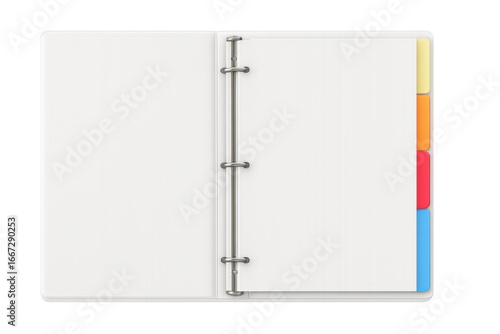 Wallpaper Mural Open notebook with colorful tabs on transparent background Torontodigital.ca