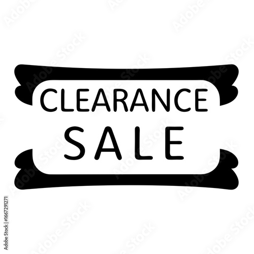 Bold and Eye Catching Black and White Clearance Sale Advertisement Banner