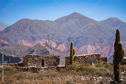 PUCARA OF TILCARA. ARCHAEOLOGICAL SITE IN TILCARA. TOURIST ATTRACTION, HUMAHUACA, JUJUY. ARGENTINA