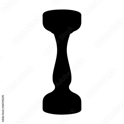 Optical illusion featuring two faces creating a vaselike figure in black