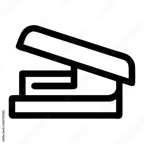 stapler-with-papers stationery office paperwork document equipment fastening accessory