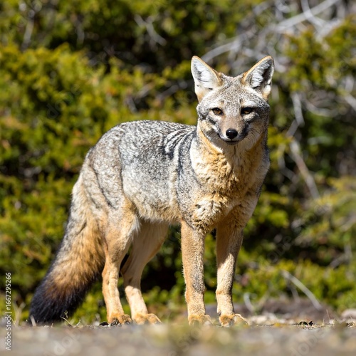 Gray fox in natural habitat