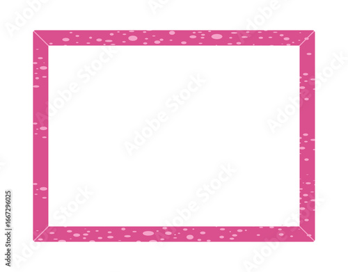 Decorative pink frame isolated vector illustration