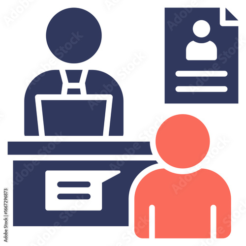 Job Interview Mixed Icon
