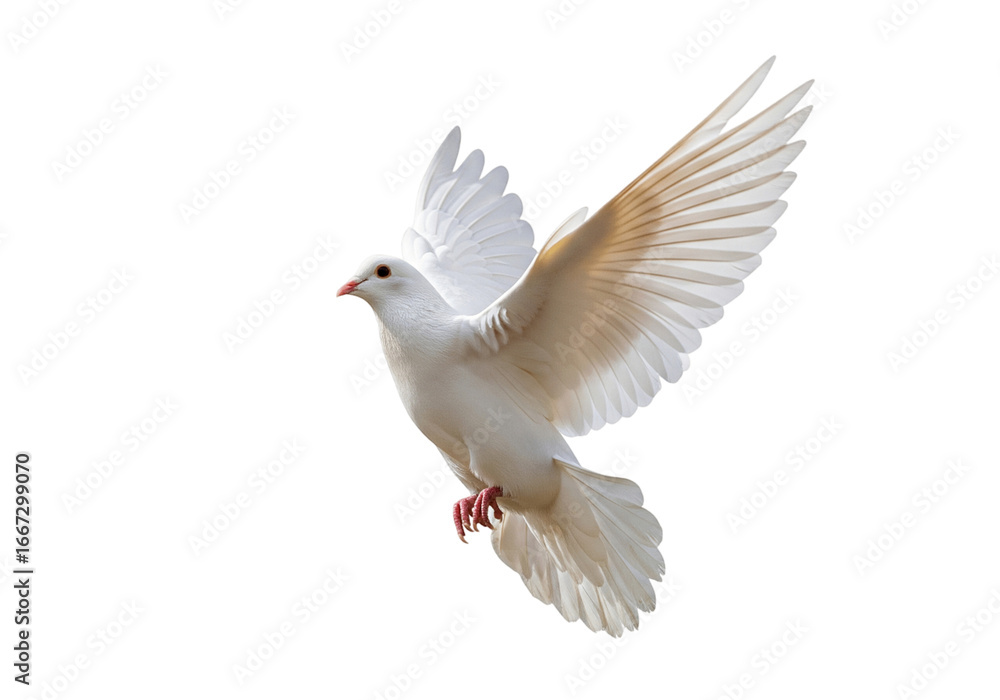 Obraz premium white dove isolated on white