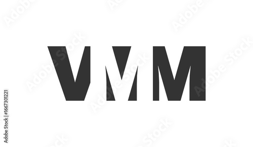 VMM logo design. Initial letter V M M bold font style for tech startups, consulting, corporate branding. Creative company name, headlines typography identity, trendy logotype.