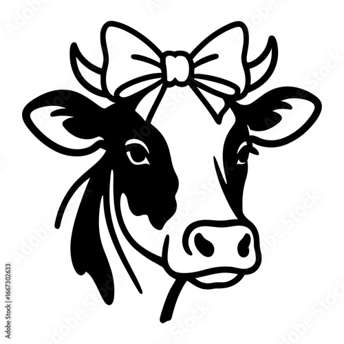 Cow with Coquette Bow