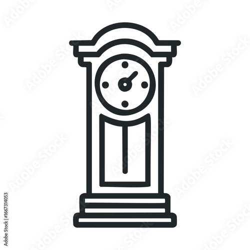 Traditional grandfather clock with vintage design and elegant features