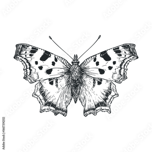 Beautiful butterfly with intricate details for design purposes