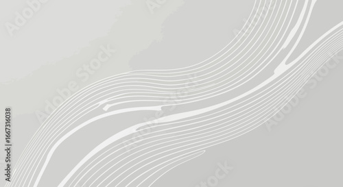 Abstract wave design with flowing lines in soothing neutral palette for background