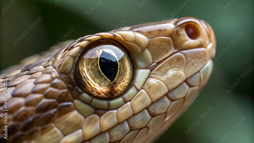 Fototapeta premium frame-a-close-up-of-a-snake-s-eye-with-environment