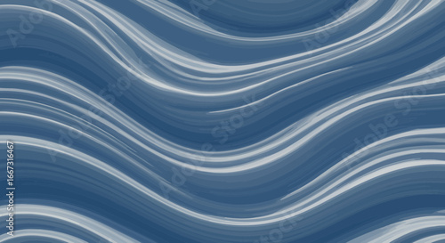 Abstract wave background with swirling lines in shades of blue and white